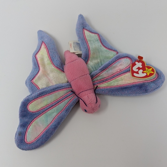 Ty Other - Ty Beanie Baby Butterfly Flitter Bean Bag Plush Vintage Tag